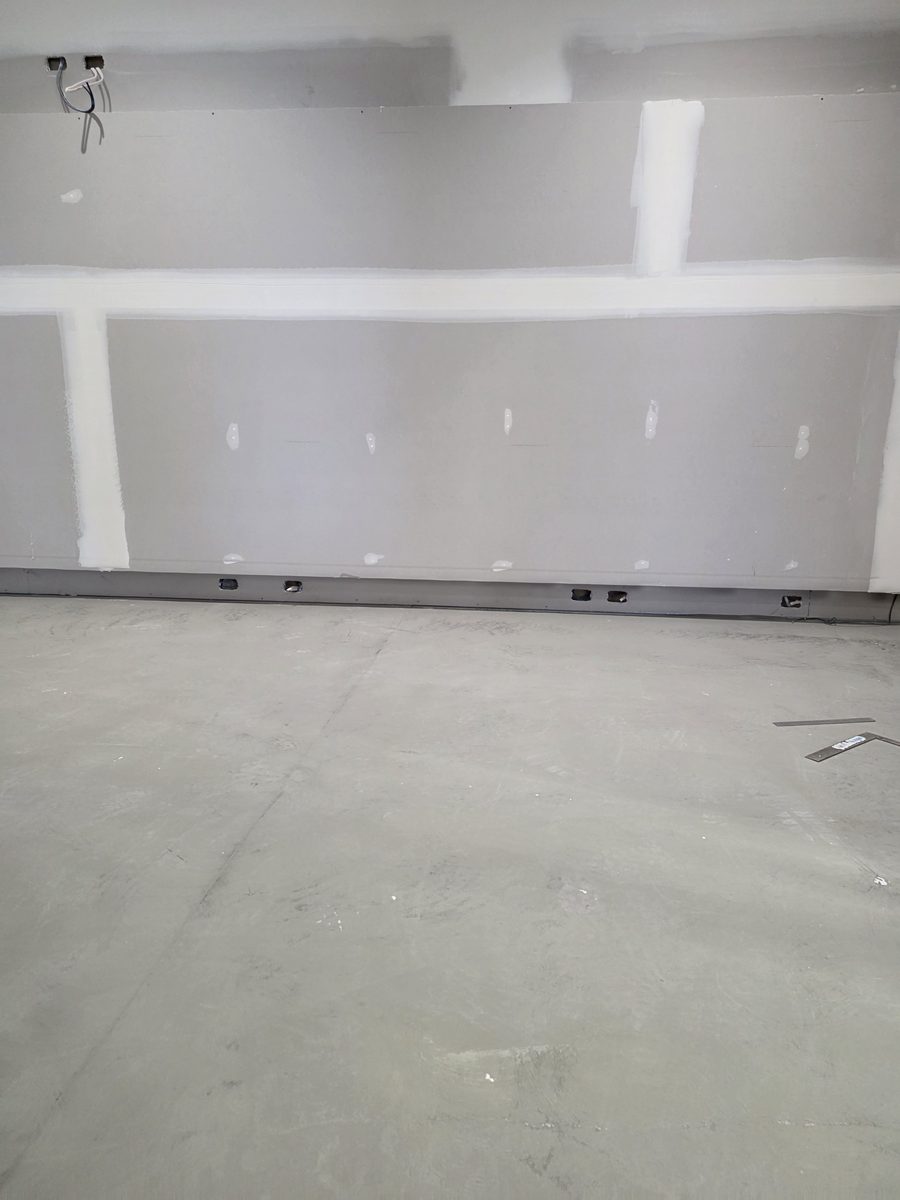 Before: empty plaster and concrete tenancy shell at Snap Fitness Huntlee